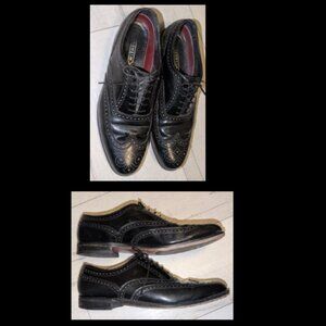 FLorsheim Lexington Wingtip Oxford Classic Dress Black Leather Shoes Men's Sz 11